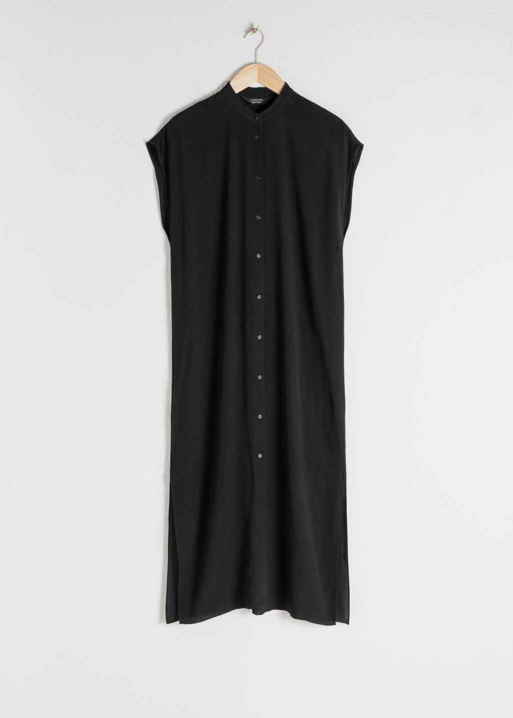 Midi Shirt Dress - Black - Maxi dresses - & Other Stories