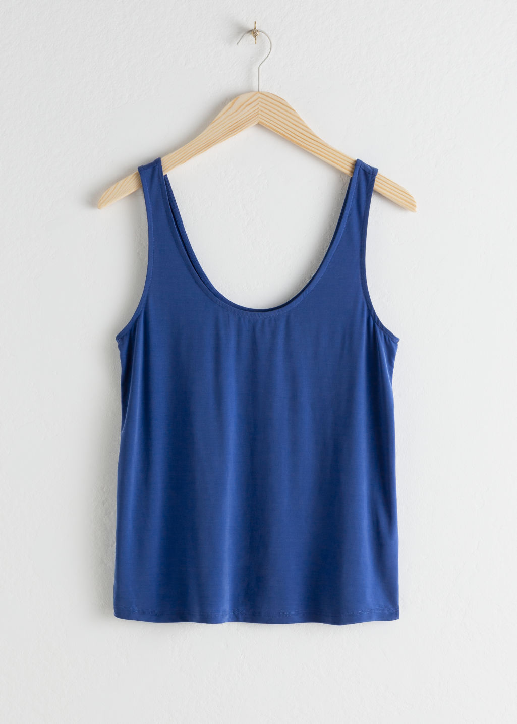 Cupro Tank Top - Blue - Tanktops & Camisoles - & Other Stories