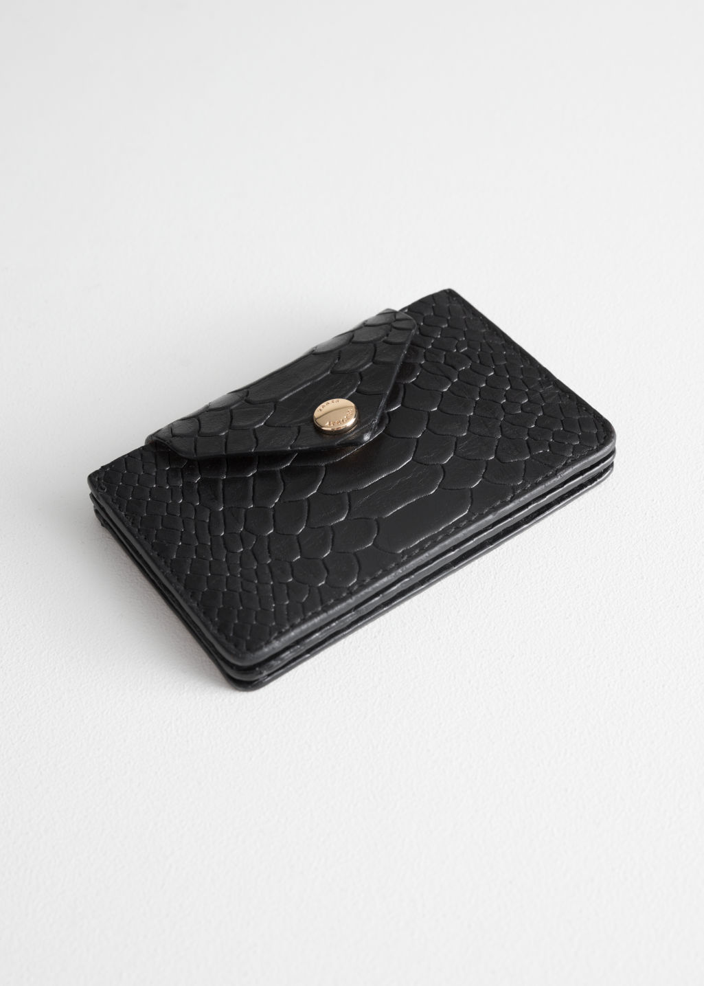 Leather Card Holder - Red Croc - Wallets - & Other Stories