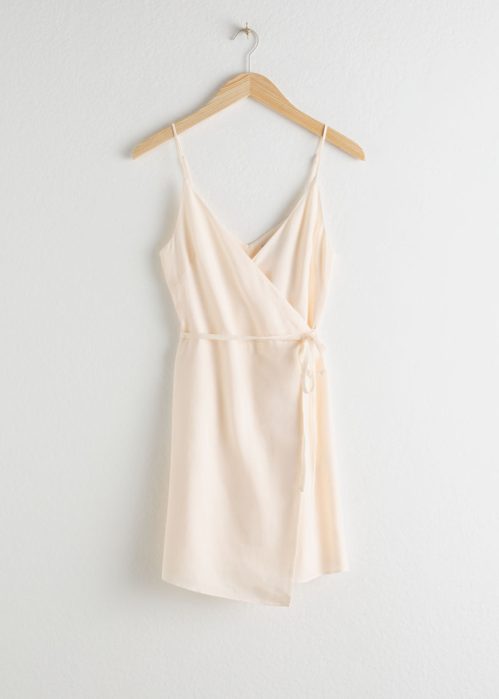 Asymmetric Wrap Mini Dress - White - Wrap dresses - & Other Stories