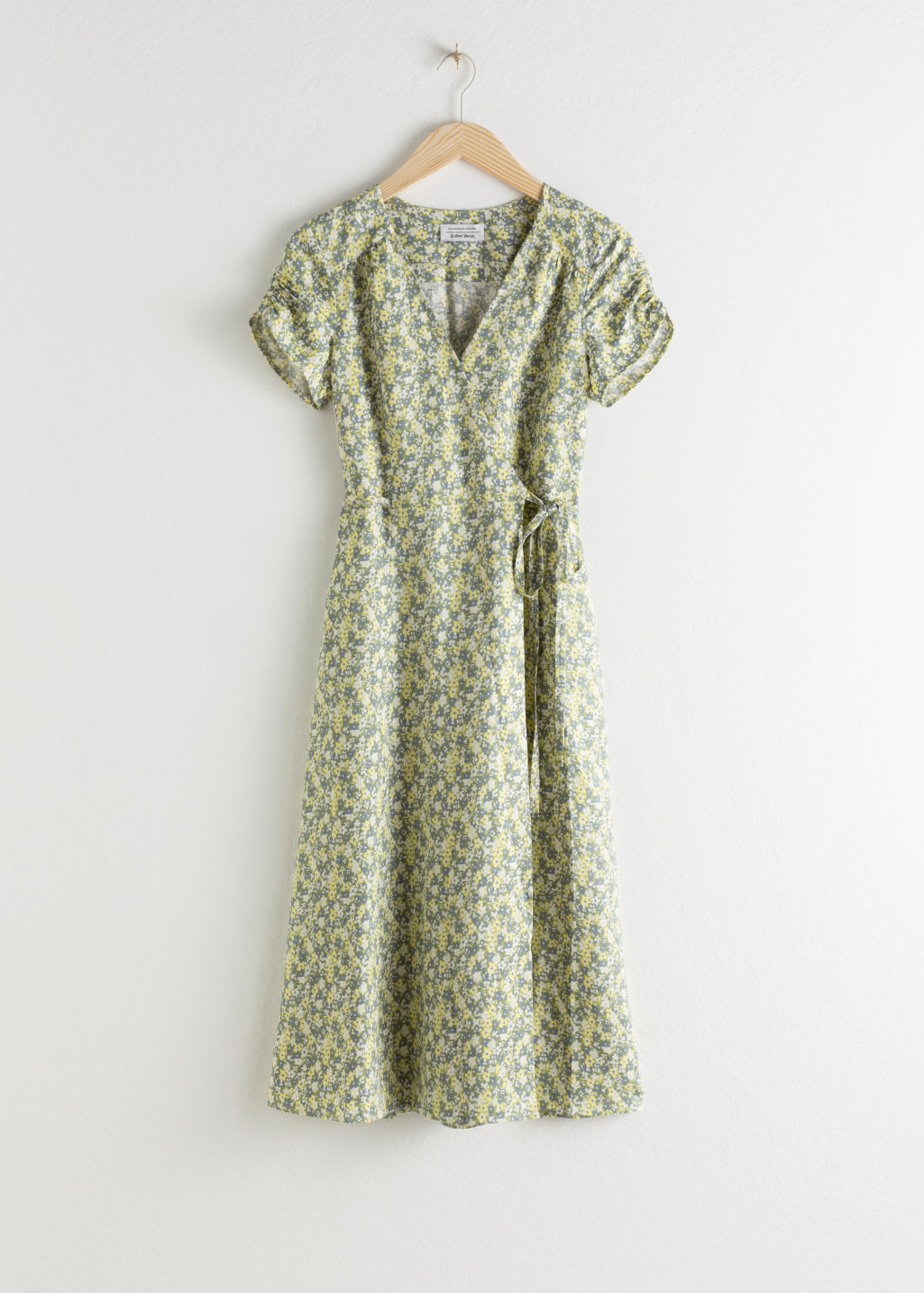 Floral Printed Wrap Dress - Green Floral - Wrap dresses - & Other Stories