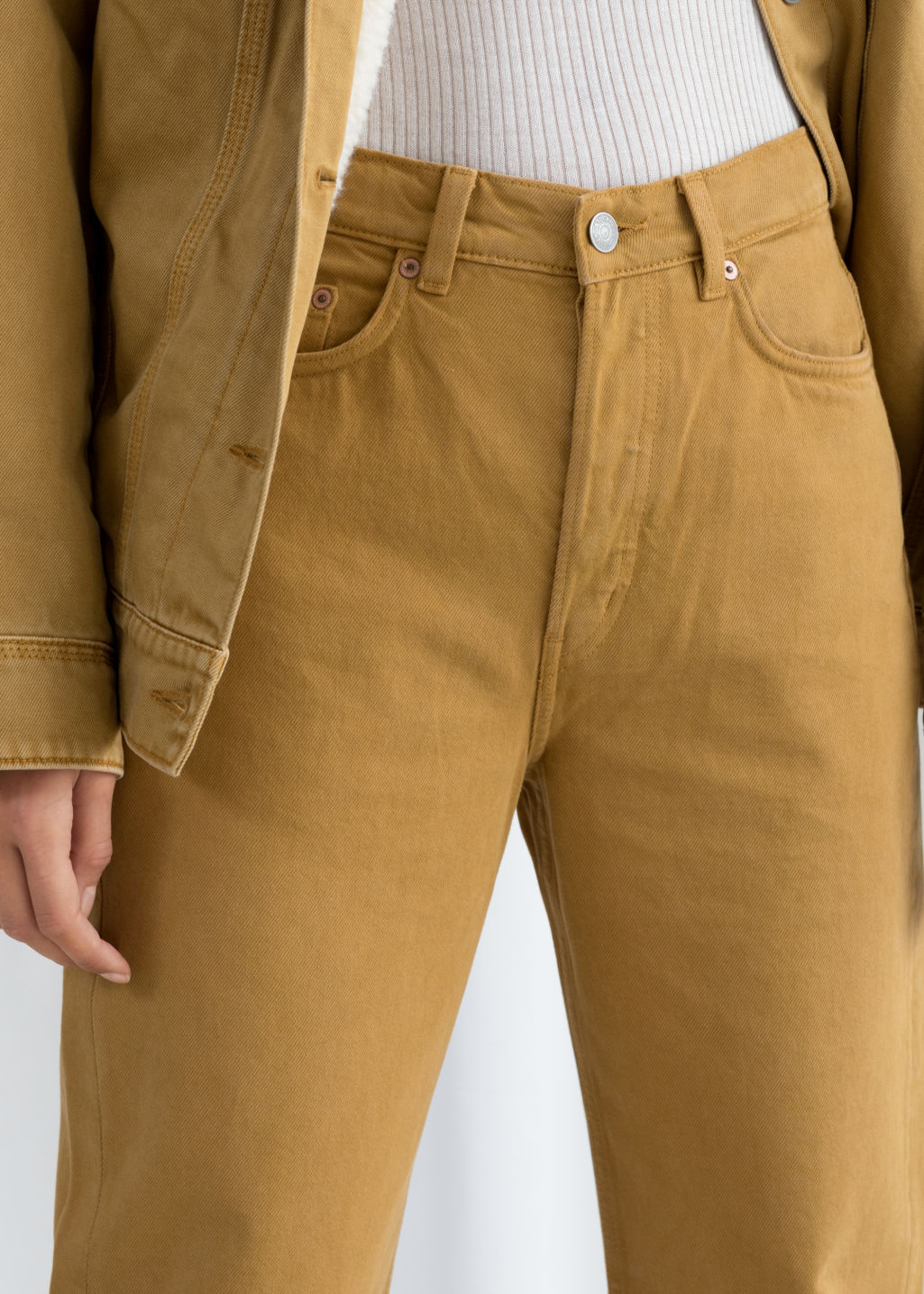 Straight Mid Rise Jeans - Mustard - Straight - & Other Stories