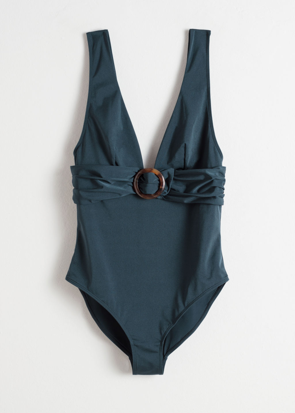 O-Ring Belted Swimsuit - Blue - Swimsuits - & Other Stories