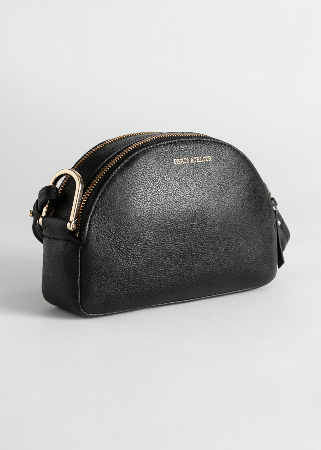Half Moon Leather Crossbody Bag - Black - Shoulderbags - & Other Stories
