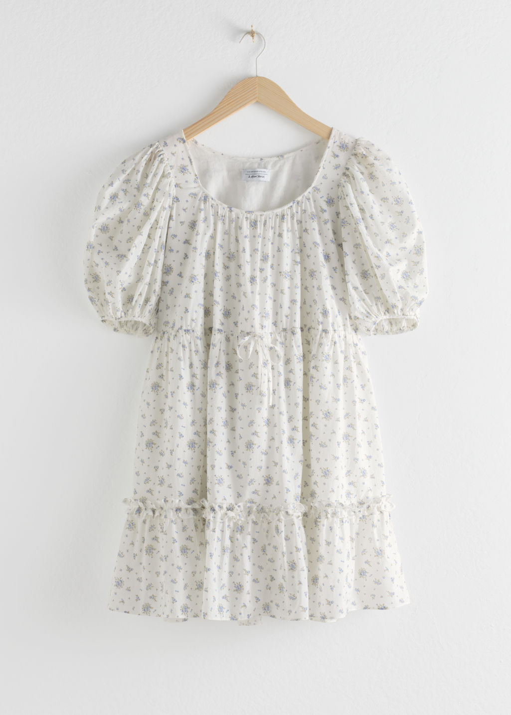 Cotton Puff Sleeve Mini Dress - White - Mini dresses - & Other Stories