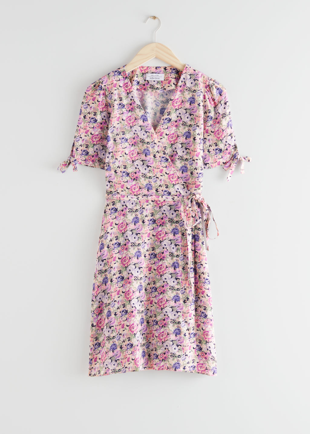 Mini Wrap Dress - Pink Florals - Wrap dresses - & Other Stories