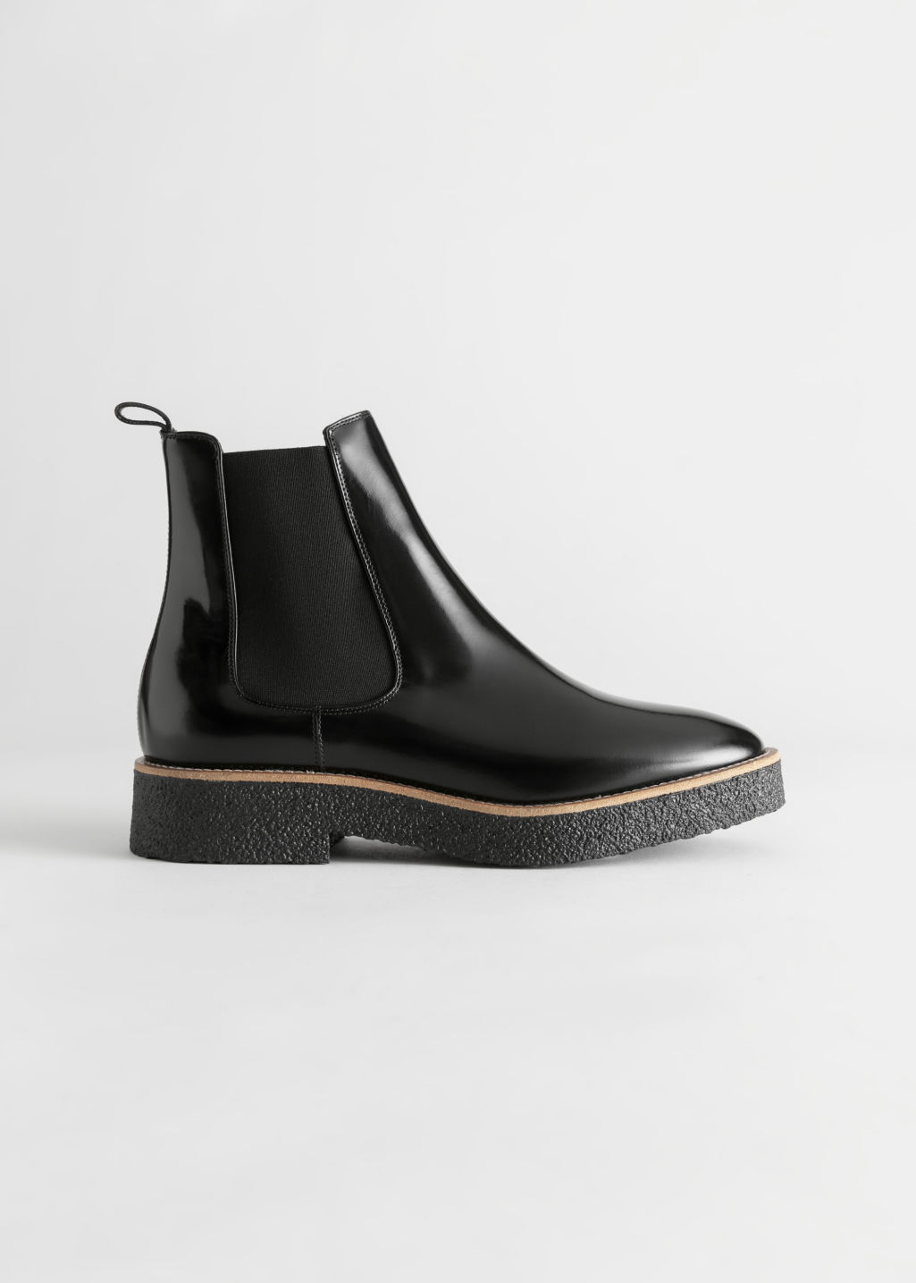 Leather Platform Sole Chelsea Boots - Black - Chelseaboots - & Other Stories