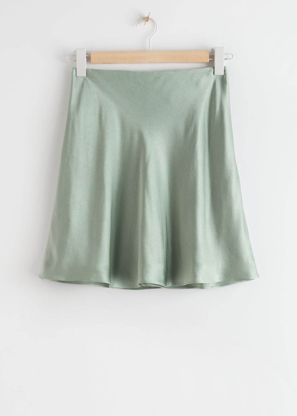 Satin Mini Skirt - Light Green - Mini skirts - & Other Stories