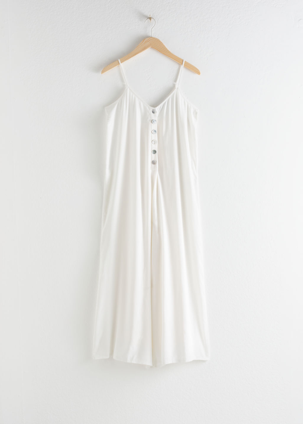 Relaxed Spaghetti Strap Jumpsuit - White - Jumpsuits & Playsuits - & Other Stories