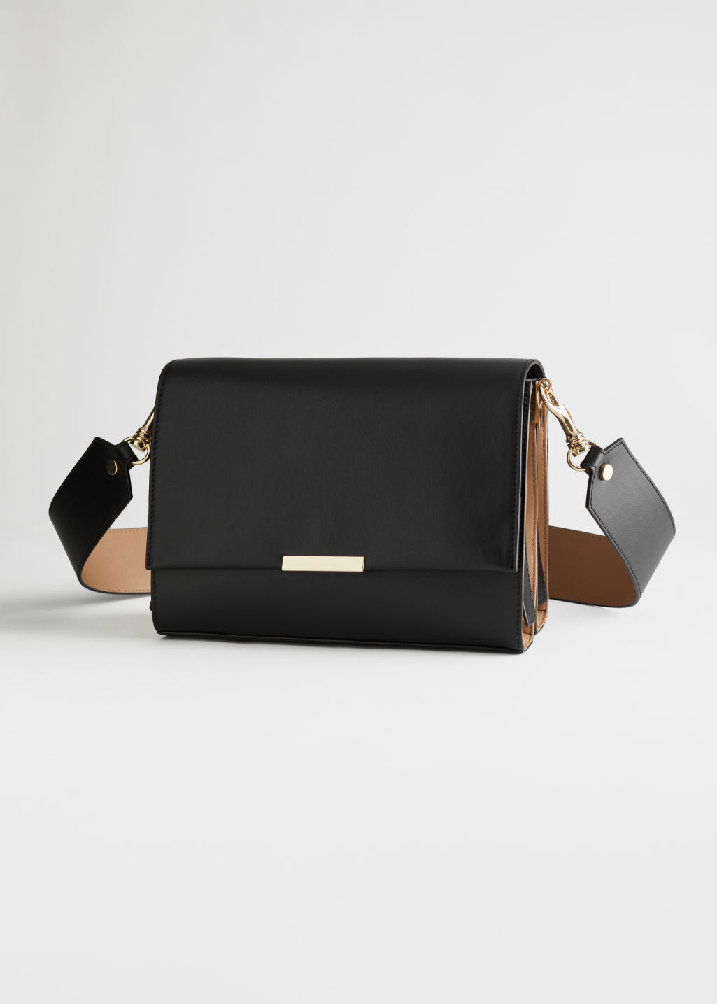 Duo Tone Leather Crossbody Bag - Black, Brown - Shoulderbags - & Other Stories