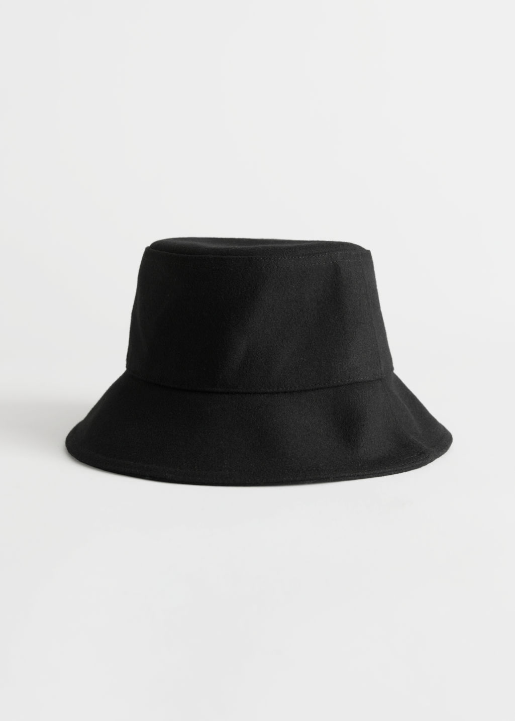 Felt Wool Blend Bucket Hat - Black - Hats - & Other Stories