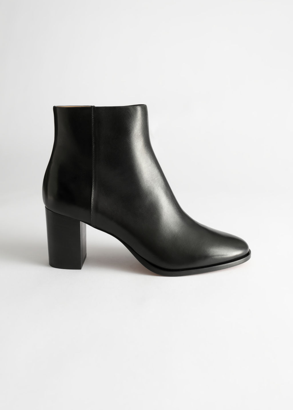 Chrome Free Tanned Leather Ankle Boots - Black - Ankleboots - & Other Stories