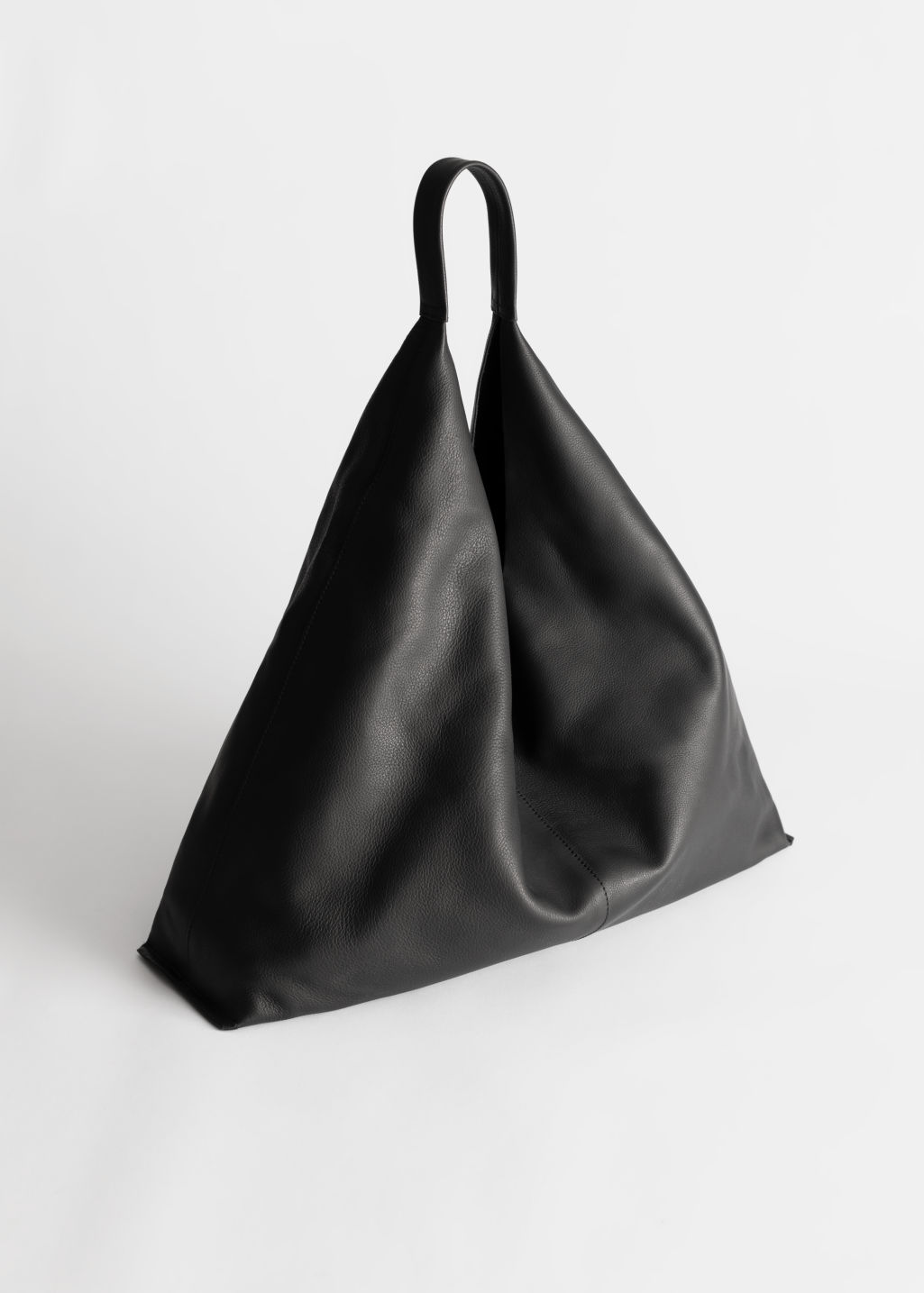 Smooth Leather Tote Bag - Black - Totes - & Other Stories