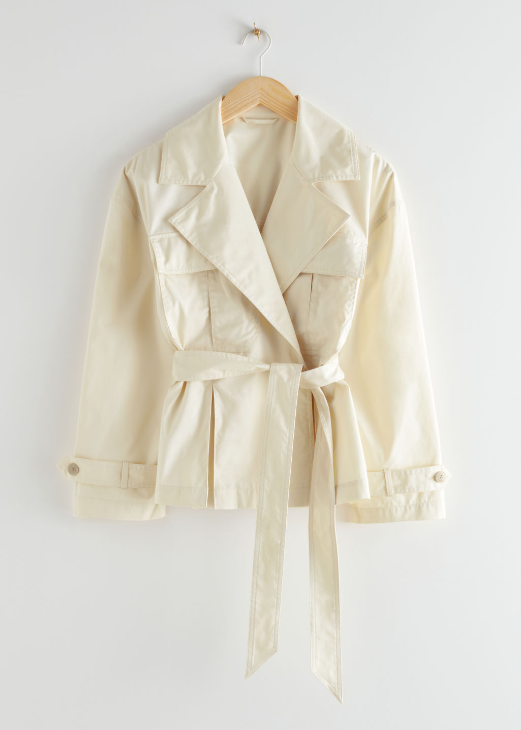 Belted Short Trench Jacket - Beige - Trenchcoats - & Other Stories