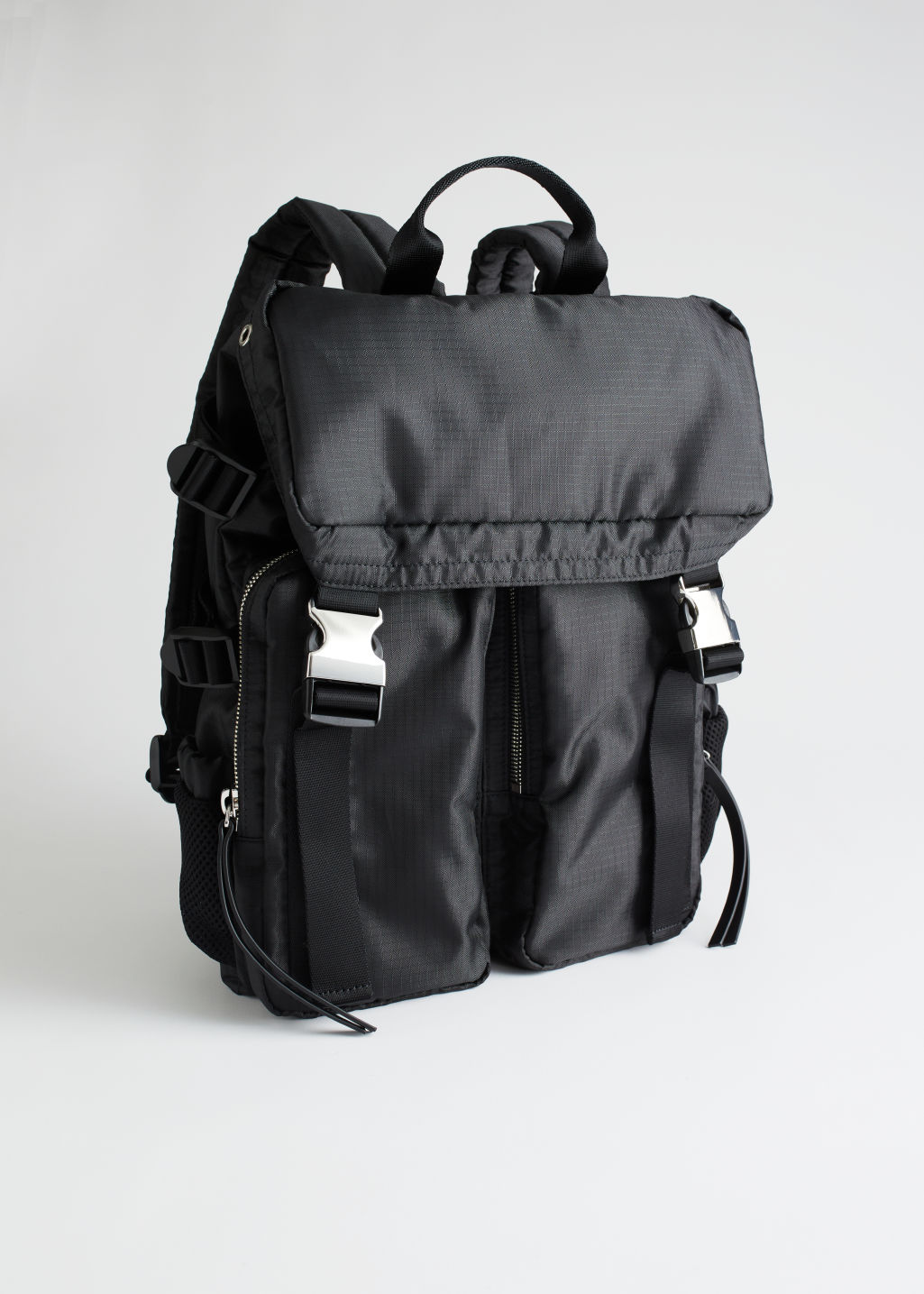 Functional Nylon Backpack - Black - Backpacks - & Other Stories