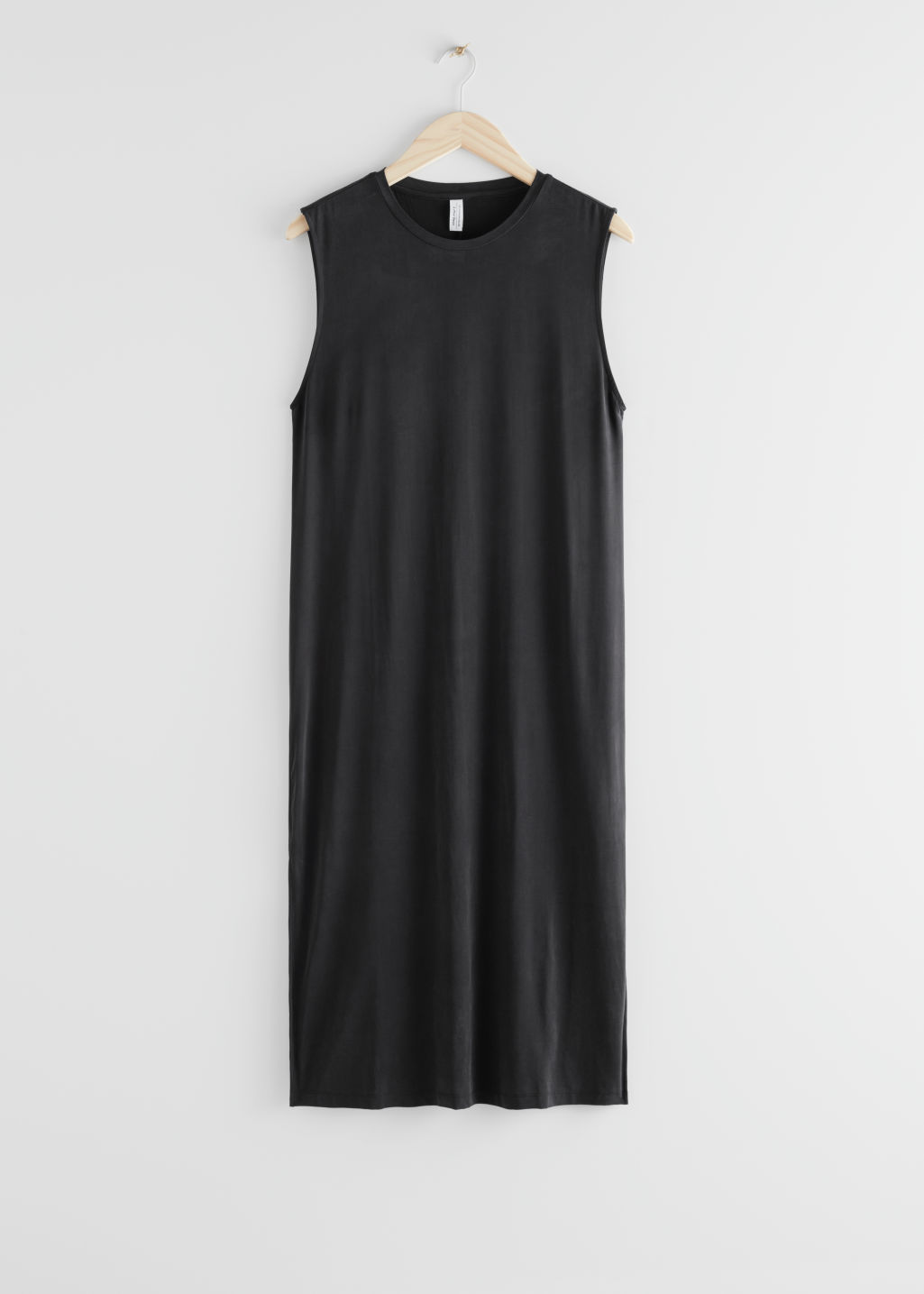 Double Slit Midi Dress - Black - Midi dresses - & Other Stories