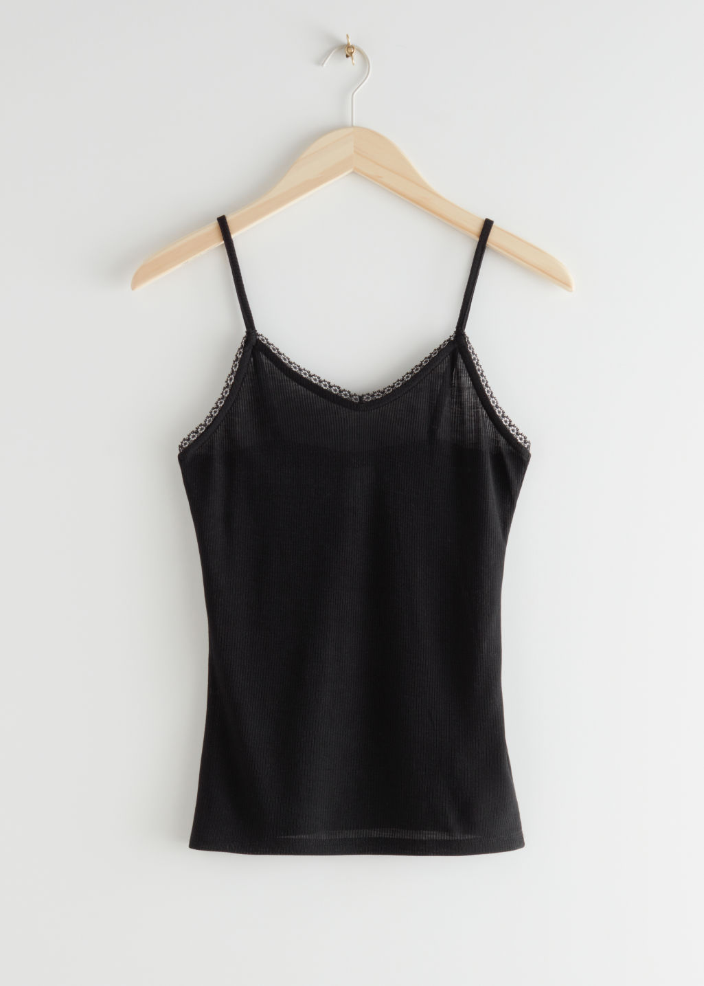 Ribbed Strap Top - Black - Tanktops & Camisoles - & Other Stories