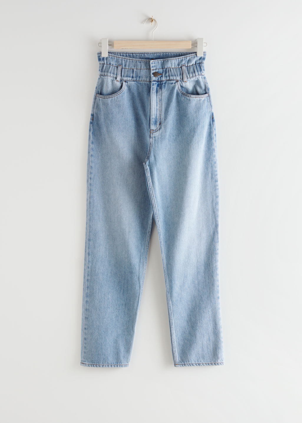 Straight Paperbag Waist Jeans - Light Blue - Jeans - & Other Stories