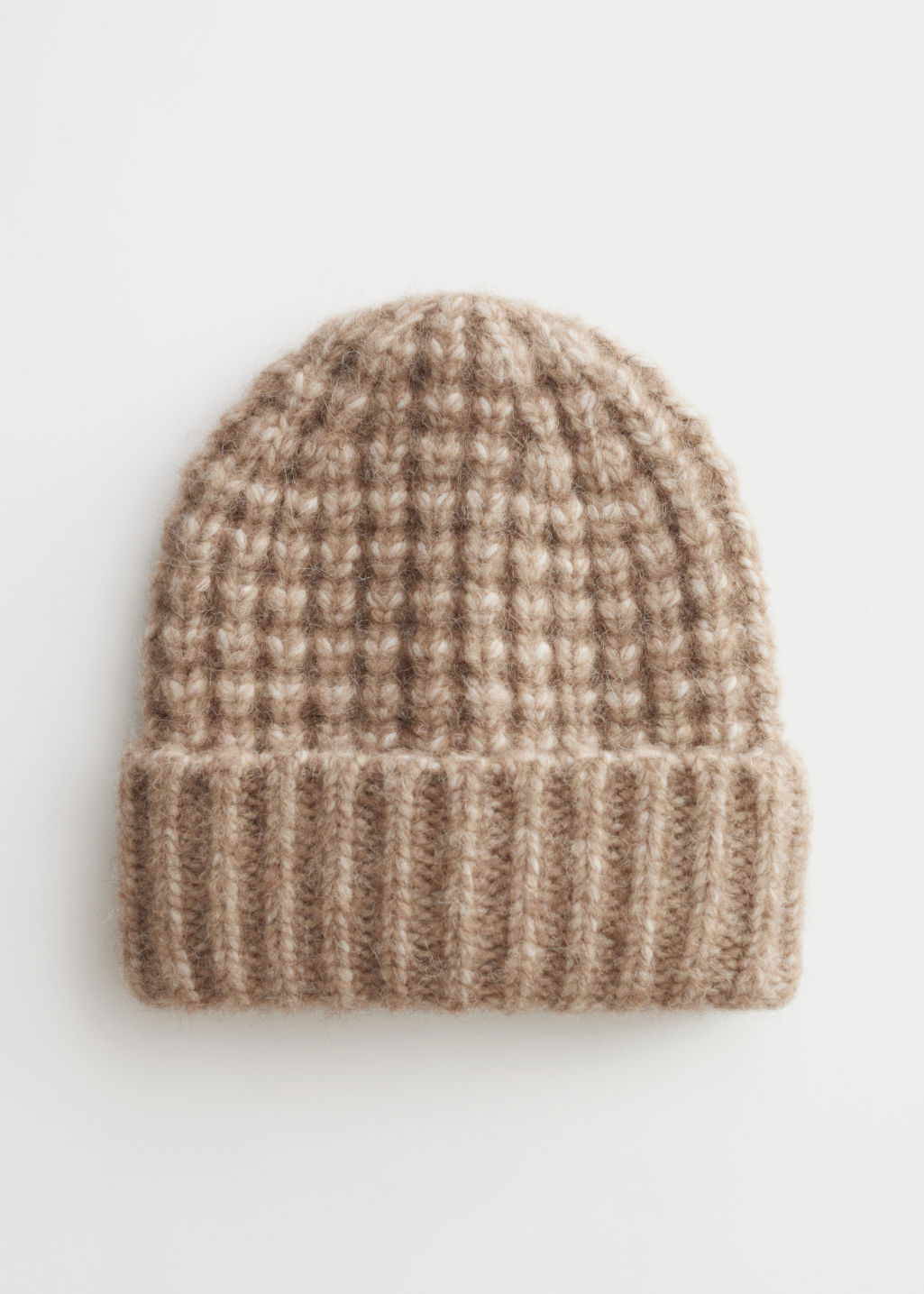 Chunky Knit Wool Blend Beanie - Mid-Beige - Beanies - & Other Stories