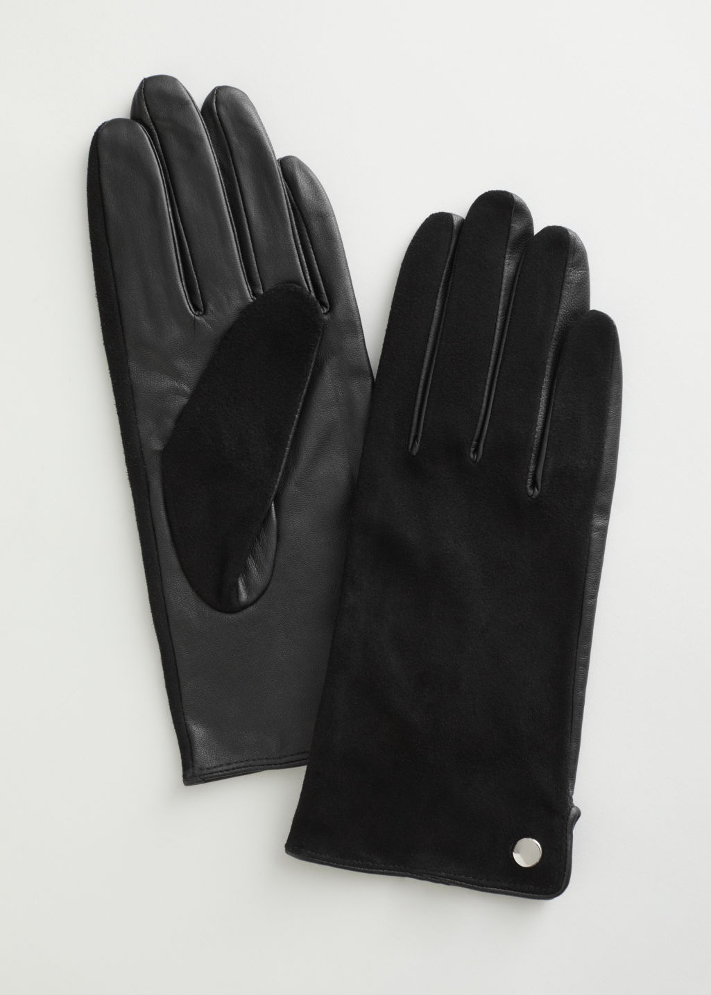 Suede Leather Gloves - Black - Gloves - & Other Stories