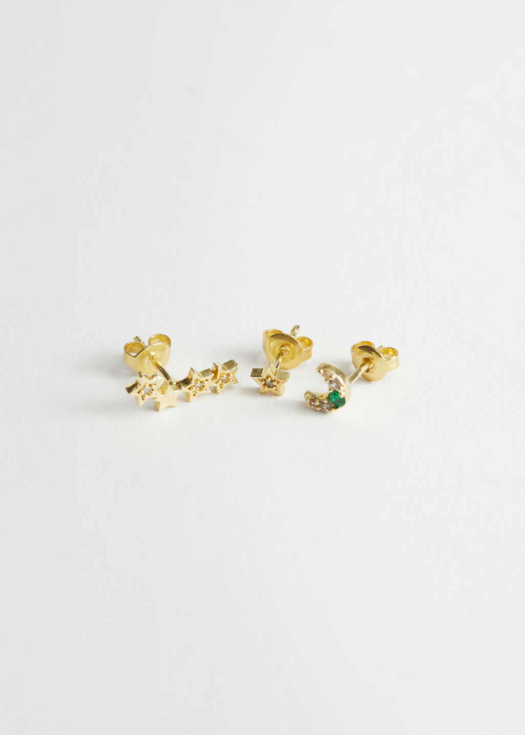 Mismatch Star Moon Earrings Set - Gold - Studs - & Other Stories