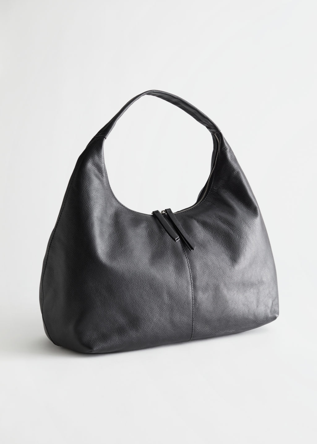 Slouchy Leather Tote Bag - Black - Totes - & Other Stories