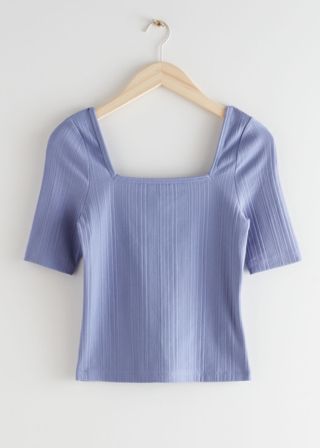Fitted Square Neck Top - Lilac - Tops & T-shirts - & Other Stories