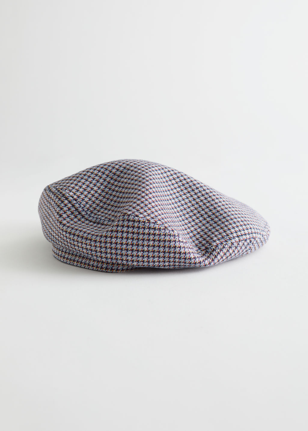 Houndstooth Tonal Beret - Pale Blue - Hats - & Other Stories