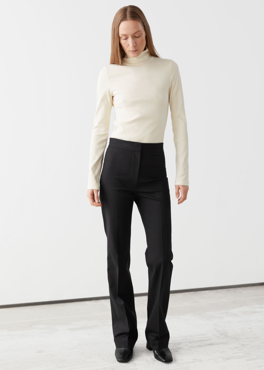Wide High Waist Trousers - Black - High Waisted Trousers - & Other Stories