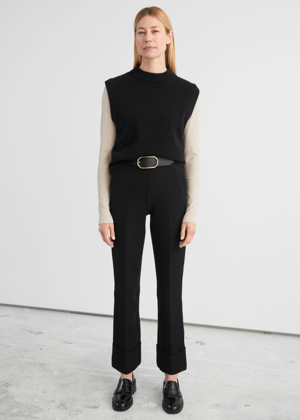 Tailored Kick Flare Trousers - Black - Tailored Trousers - & Other Stories