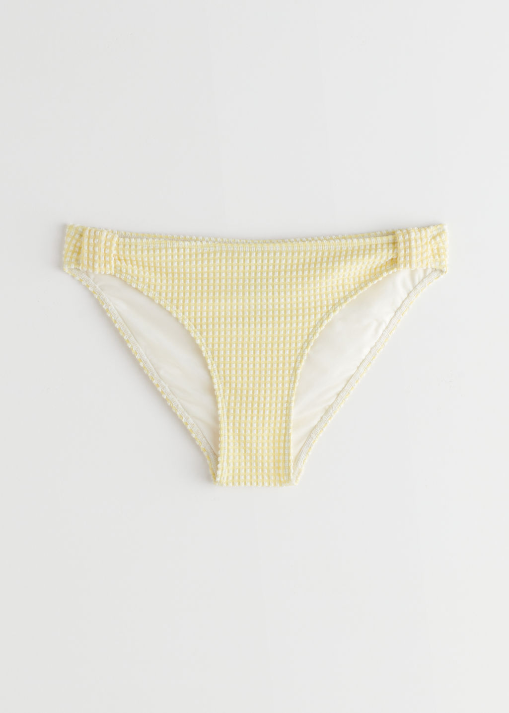 Jacquard Check Bikini Briefs - Yellow Checks - Bottoms - & Other Stories