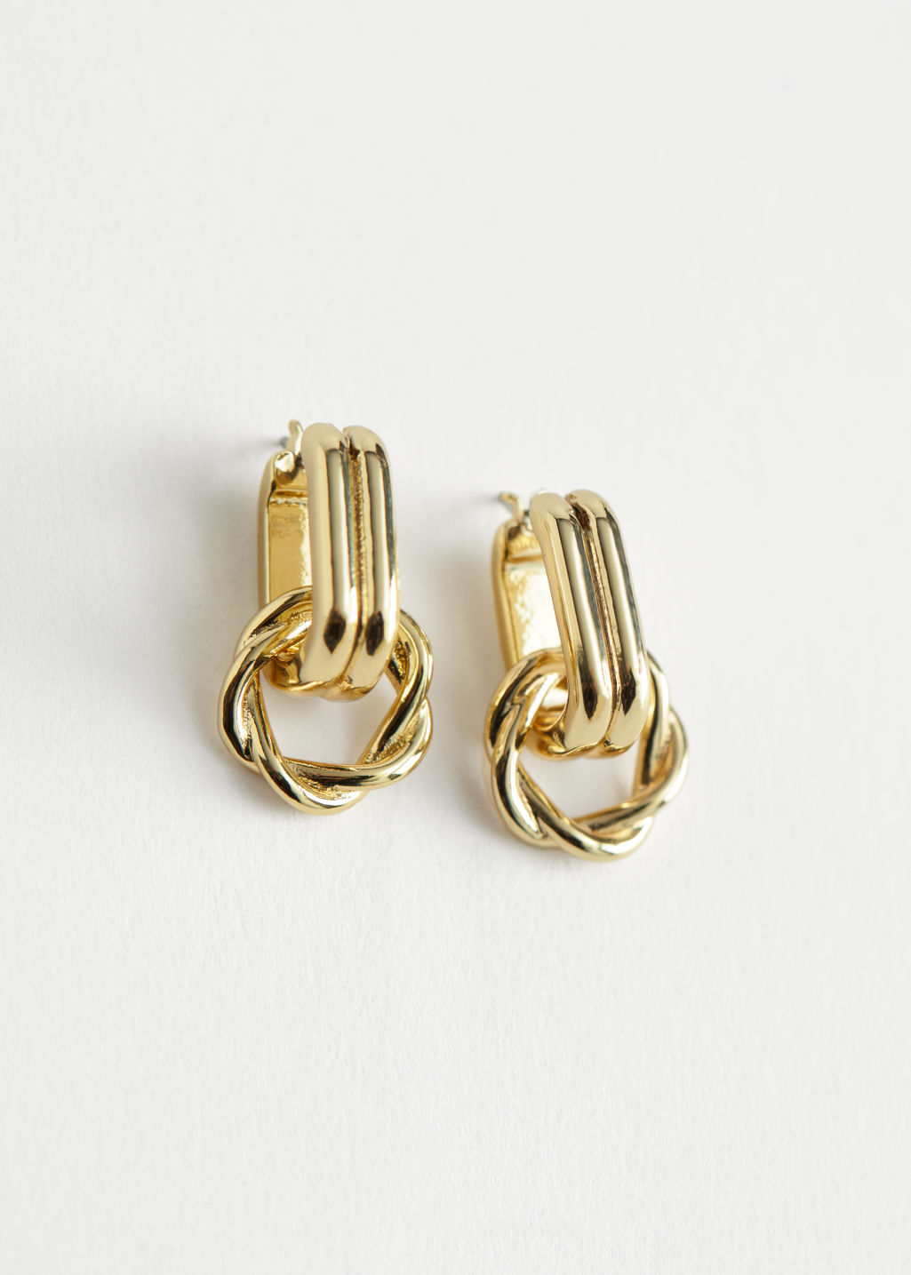 Chunky Braided Hoop Earrings - Gold - Hoops - & Other Stories