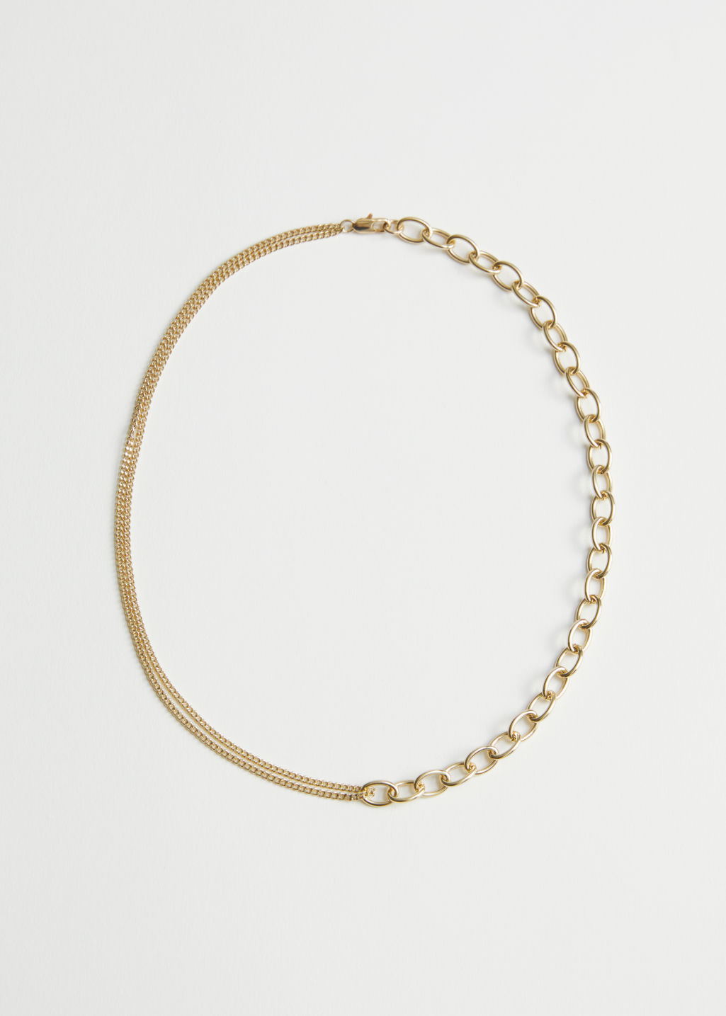 Split Duo Chain Necklace - Gold - Necklaces - & Other Stories