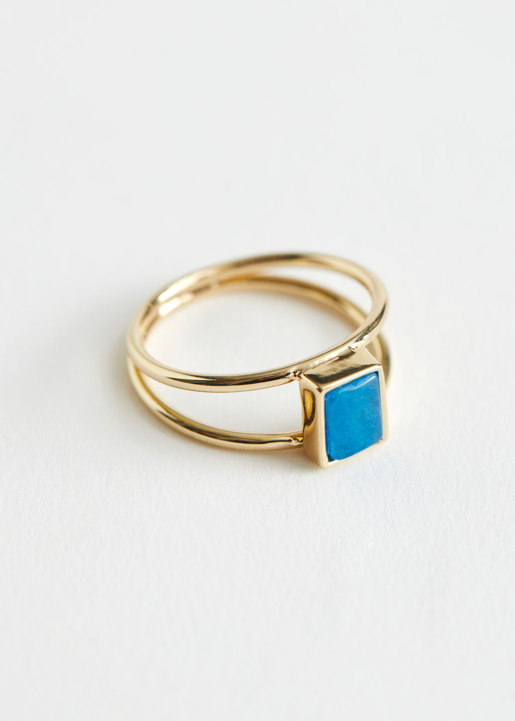 Square Stone Pendant Ring - Blue Stone - Rings - & Other Stories