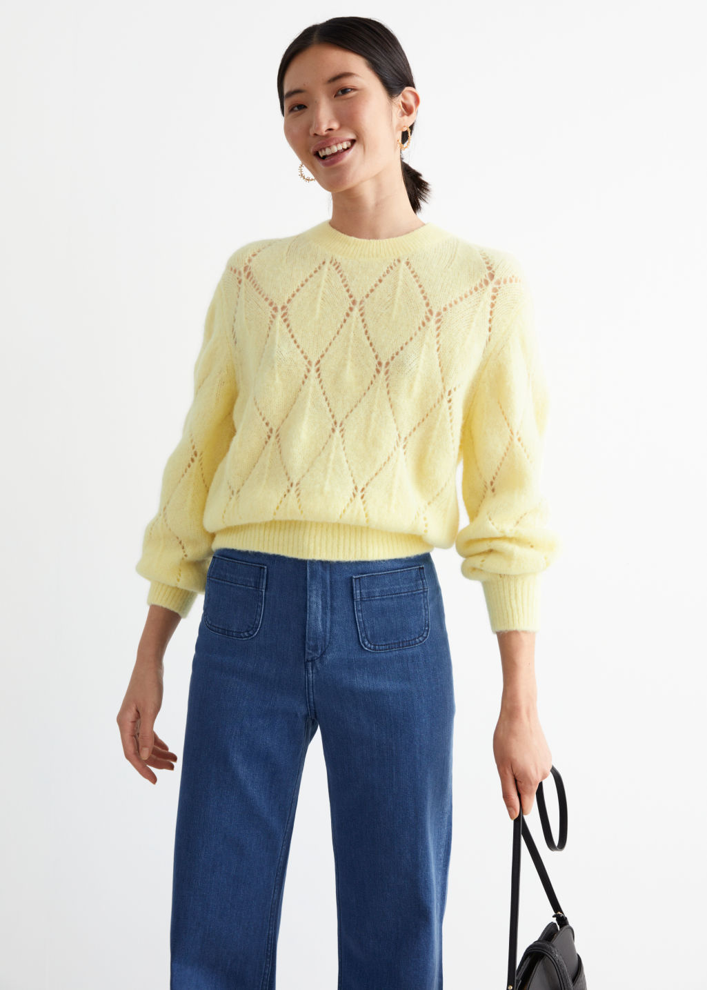 Alpaca Blend Knit Sweater - Yellow - Sweaters - & Other Stories