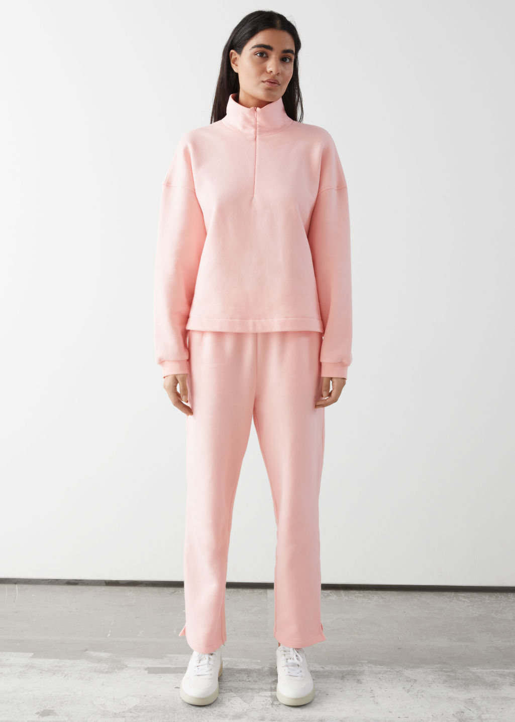 Soft Cotton Lounge Trousers - Pink - Trousers - & Other Stories