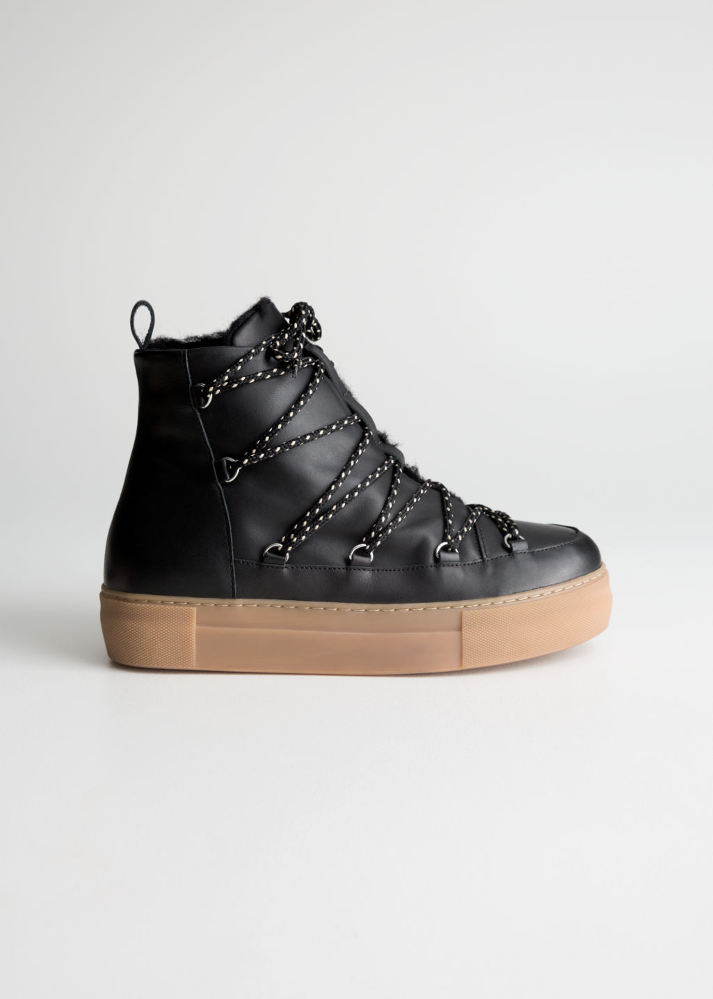 Leather Snow Boots - Black - Ankleboots - & Other Stories