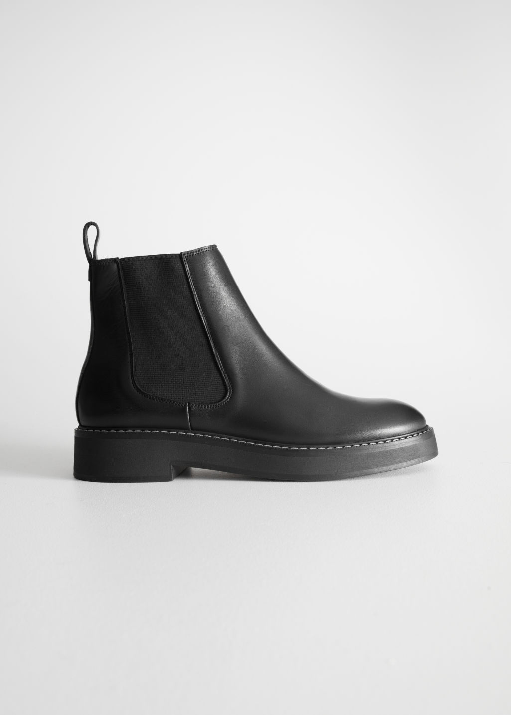 Leather Chelsea Boots - Black - Ankleboots - & Other Stories - Click Image to Close