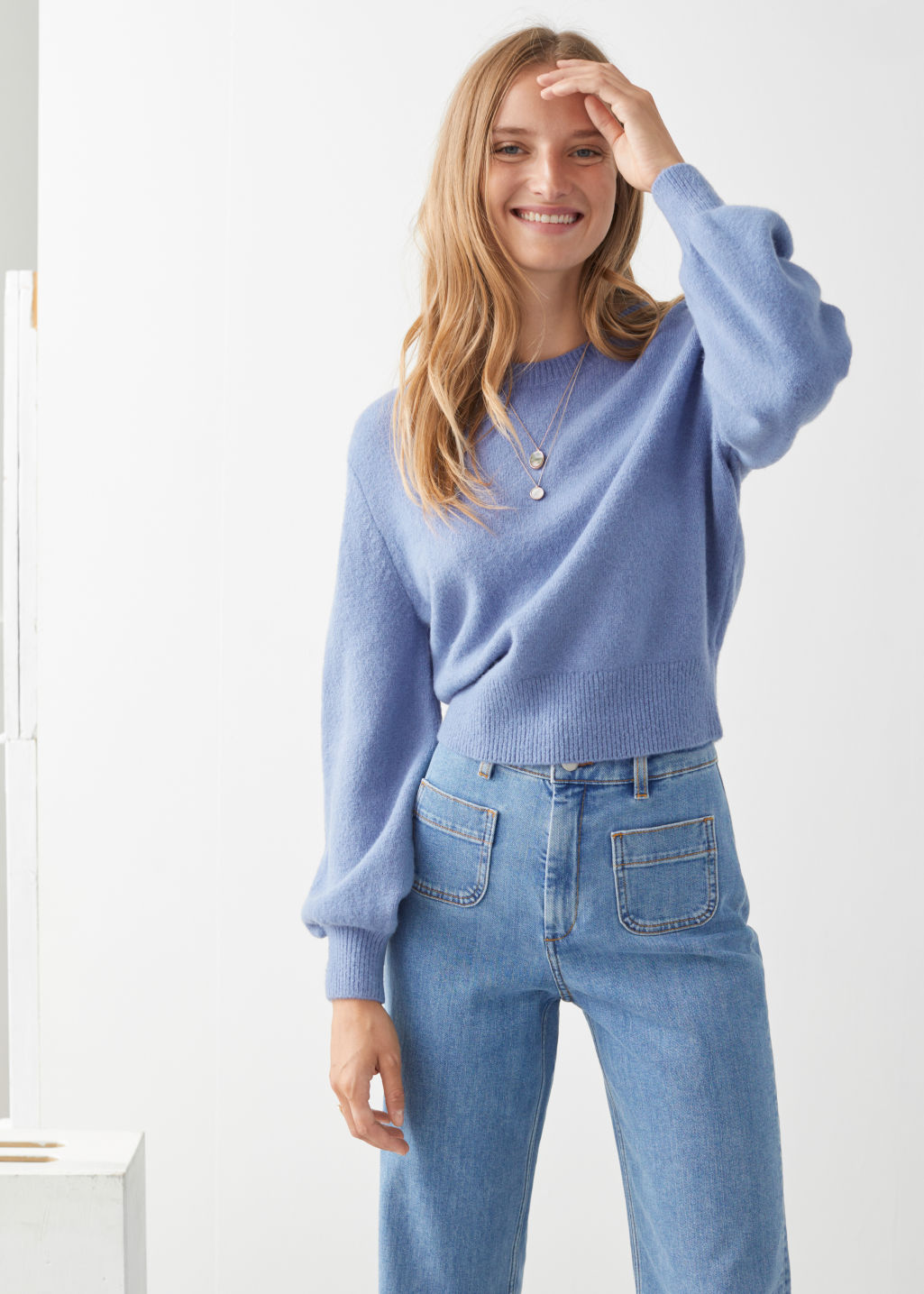 Relaxed Sweater - Blue - Sweaters - & Other Stories