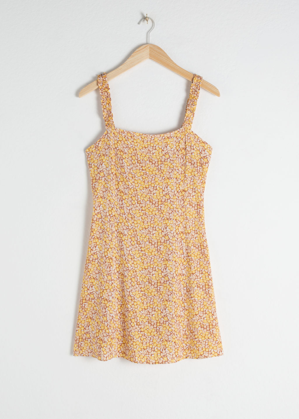 Ruffle Strap Mini Dress - Gingham - Mini dresses - & Other Stories