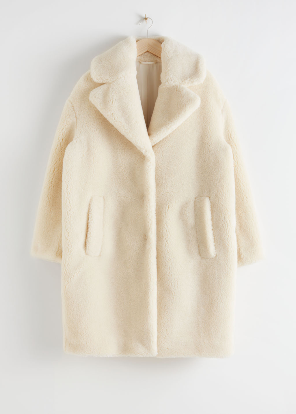 Oversized Faux Shearling Coat - Cream - Fauxfur - & Other Stories
