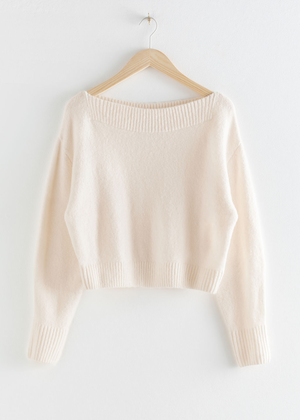 Boatneck Knit Sweater - White - Sweaters - & Other Stories