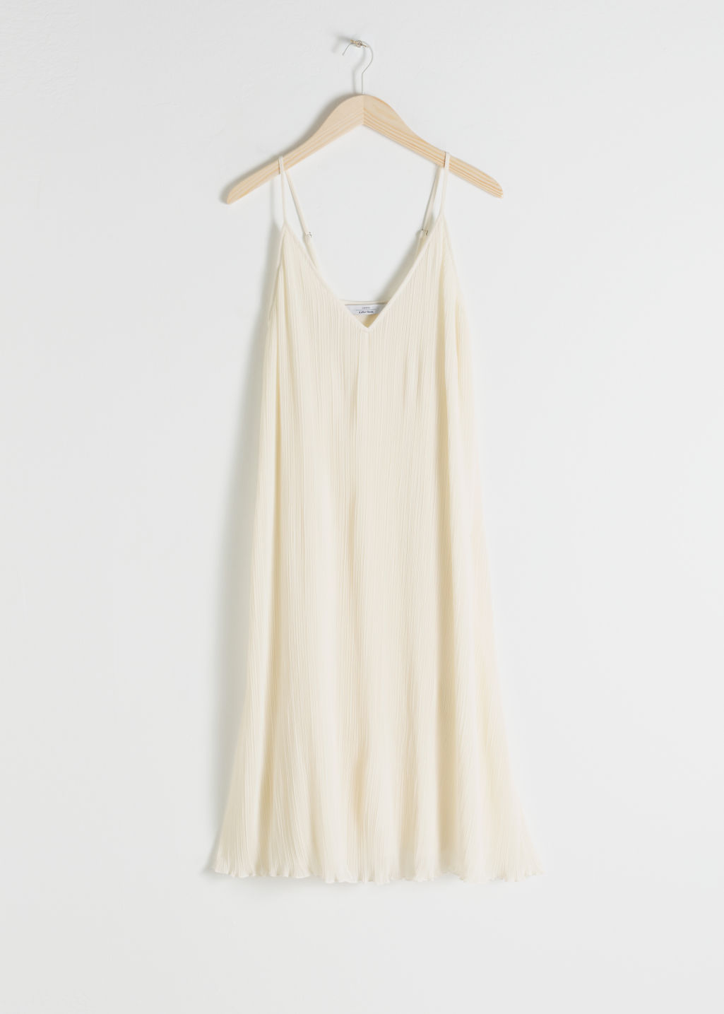 Pleated Recycled Polyester Blend Midi Dress - White - Midi dresses - & Other Stories