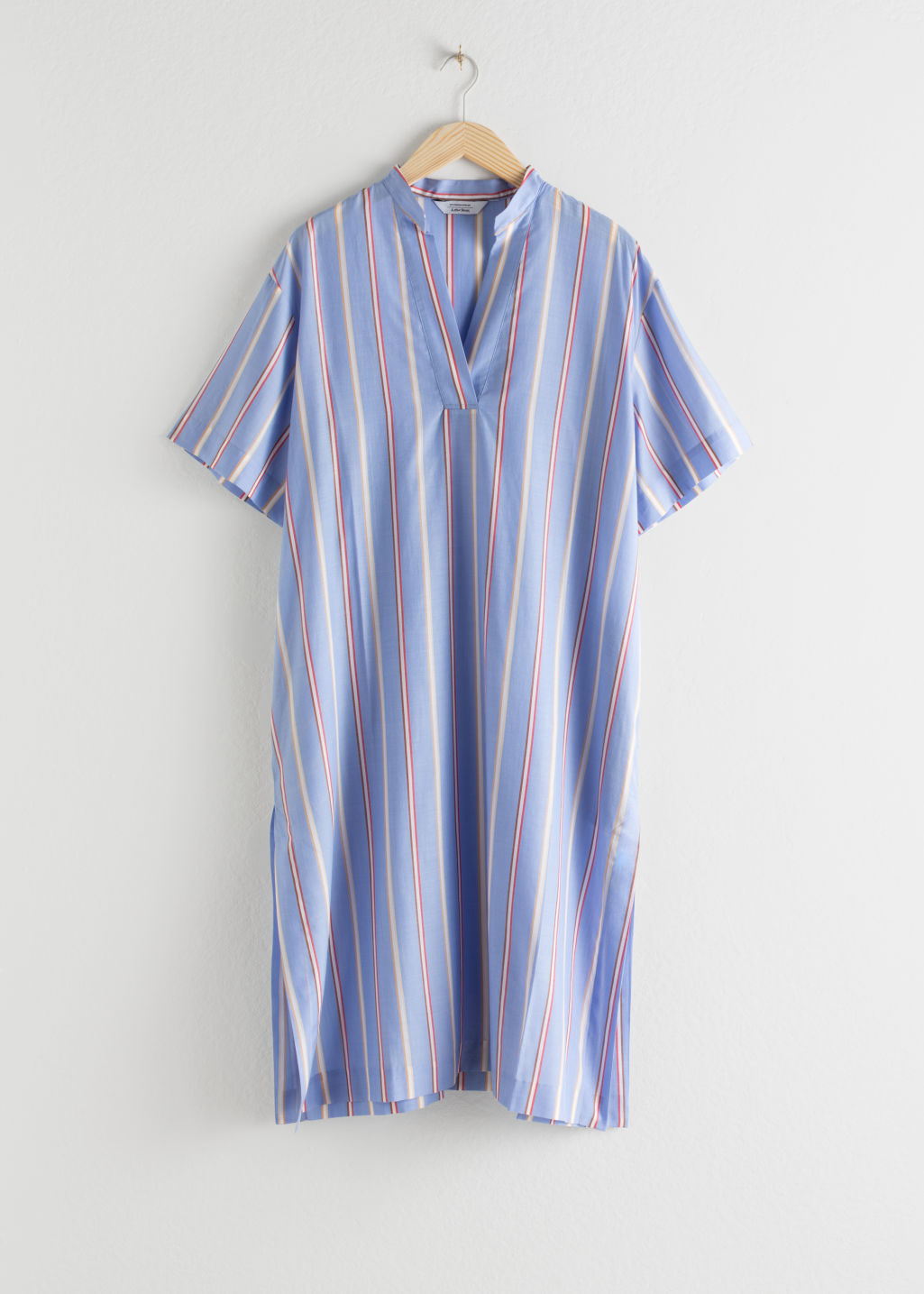 Striped Lyocell Shirt Dress - Stripe - Midi dresses - & Other Stories - Click Image to Close