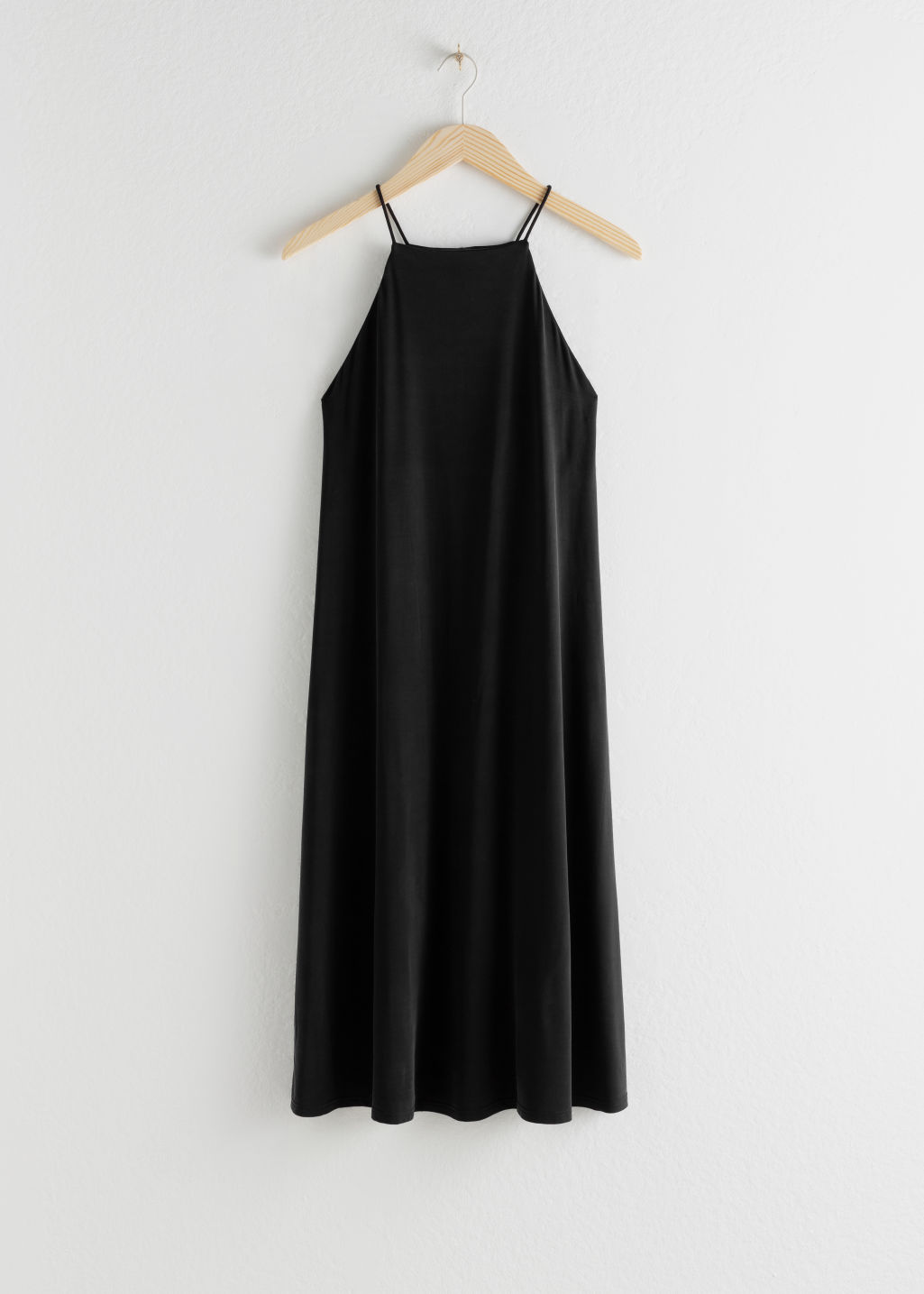 Flowy Square Neck Midi Dress - Black - Midi dresses - & Other Stories - Click Image to Close