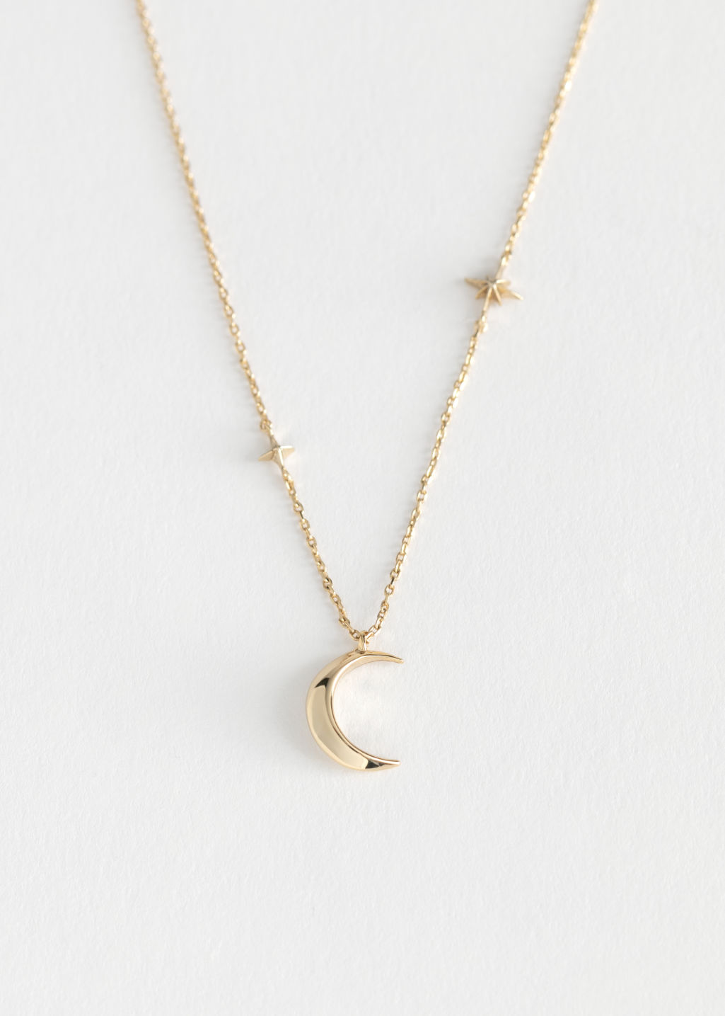 Crescent Moon Pendant Necklace - Gold - Necklaces - & Other Stories - Click Image to Close