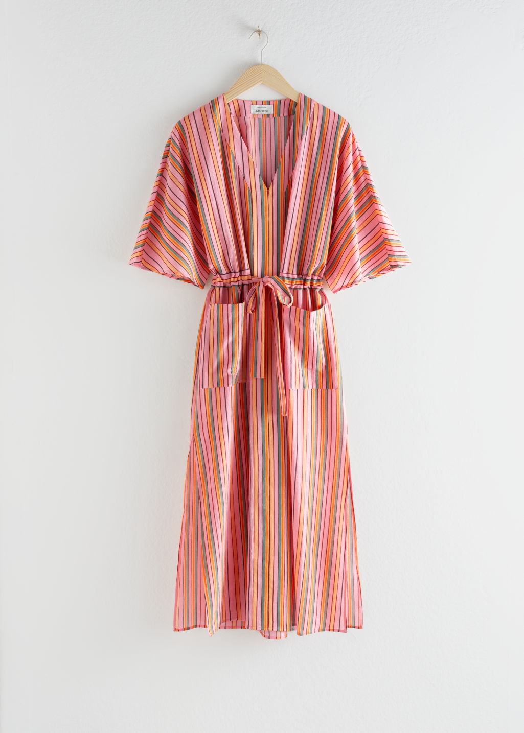 Striped Cotton Midi Dress - Stripe - Midi dresses - & Other Stories - Click Image to Close