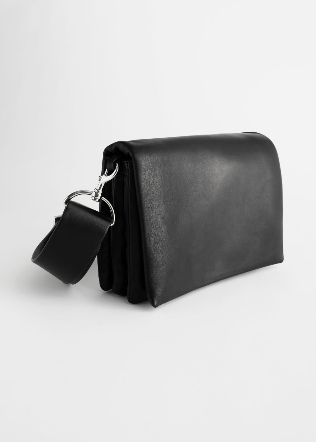 Leather Crossbody Utility Bag - Black - Shoulderbags - & Other Stories