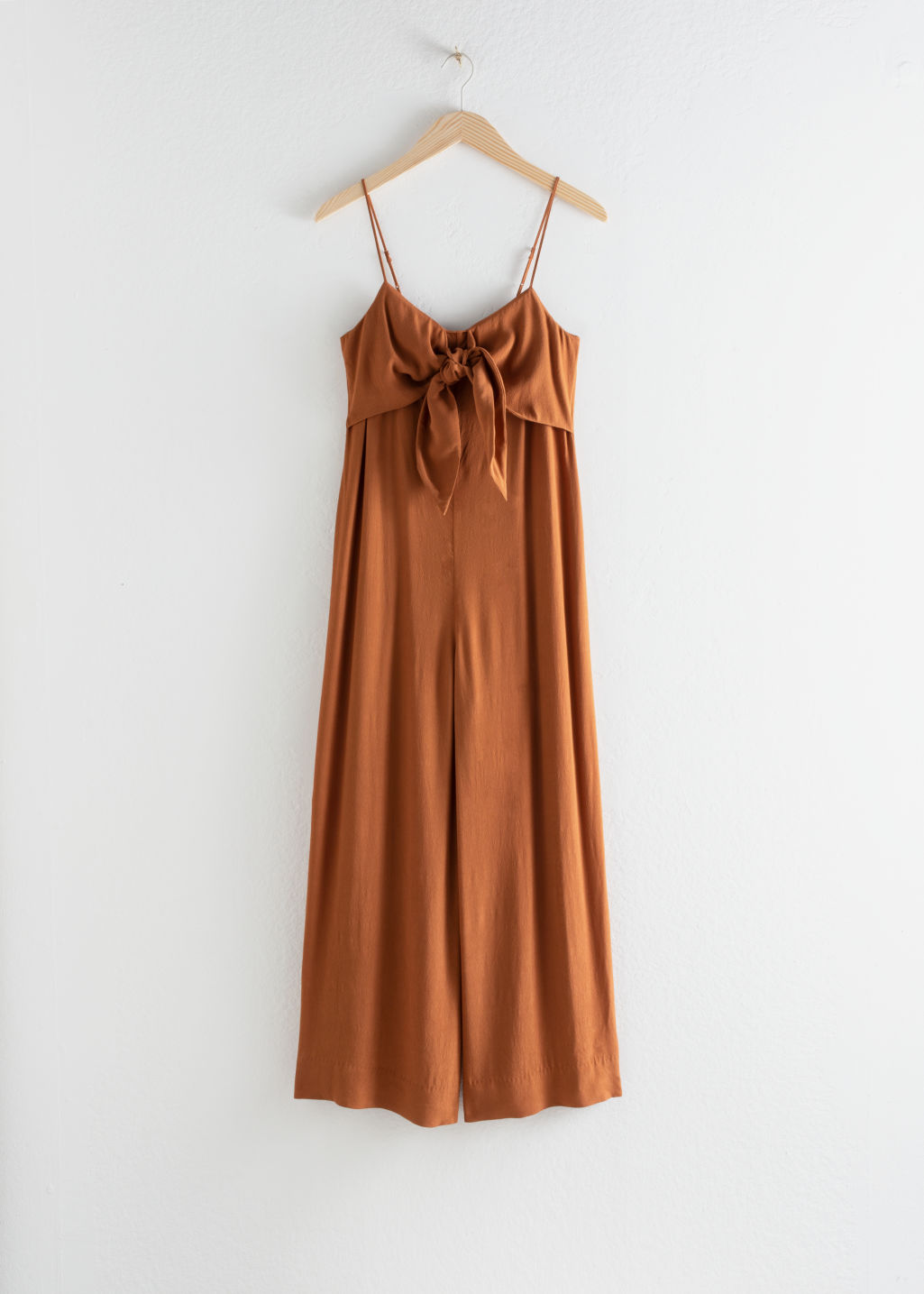 Relaxed Tie Bow Jumpsuit - Rust - Jumpsuits & Playsuits - & Other Stories - Click Image to Close