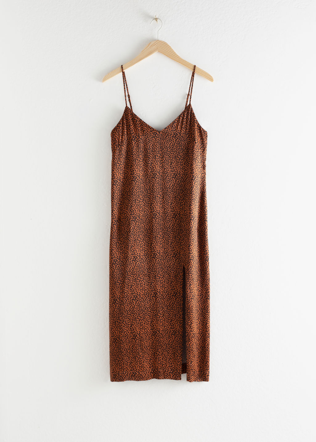 Printed Midi Slip Dress - Rust Dot - Midi dresses - & Other Stories